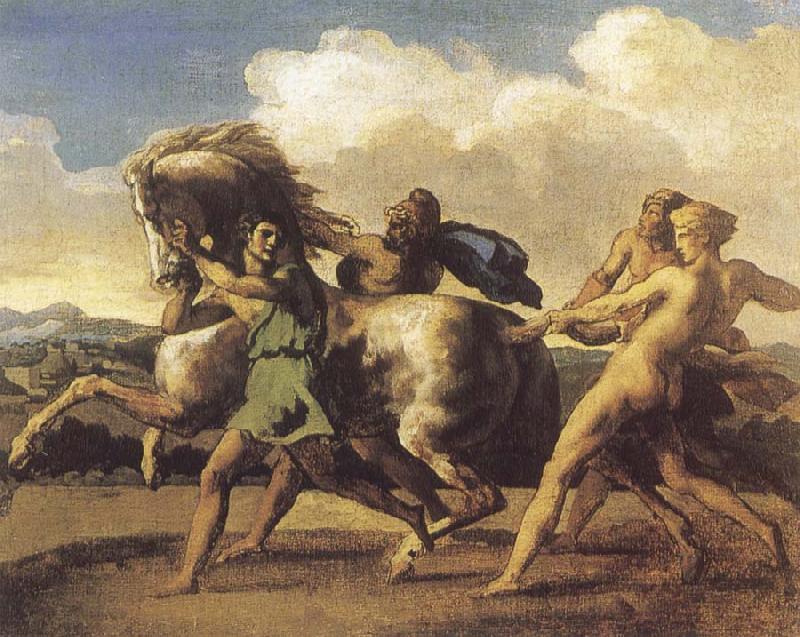 Theodore Gericault Slaves Restraining a House